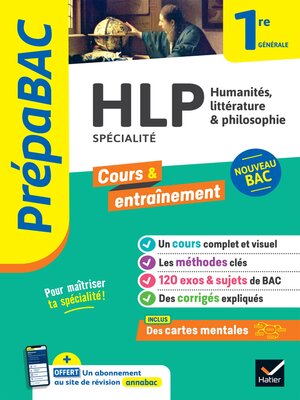 cover image of Prépabac HLP 1re générale (spécialité)